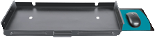 Metal keyboard drawer with mouse tray